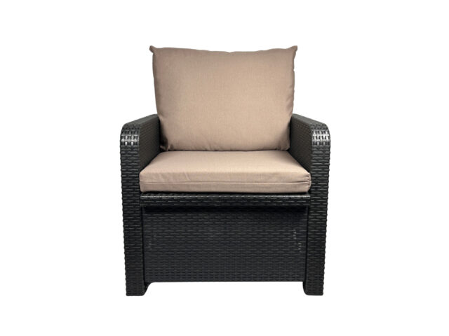 Lot de 2 coussins déhoussables pour salon bas - Taupe