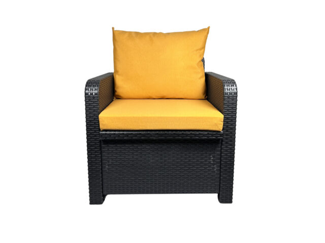 Lot de 2 coussins déhoussables pour salon bas - Moutarde